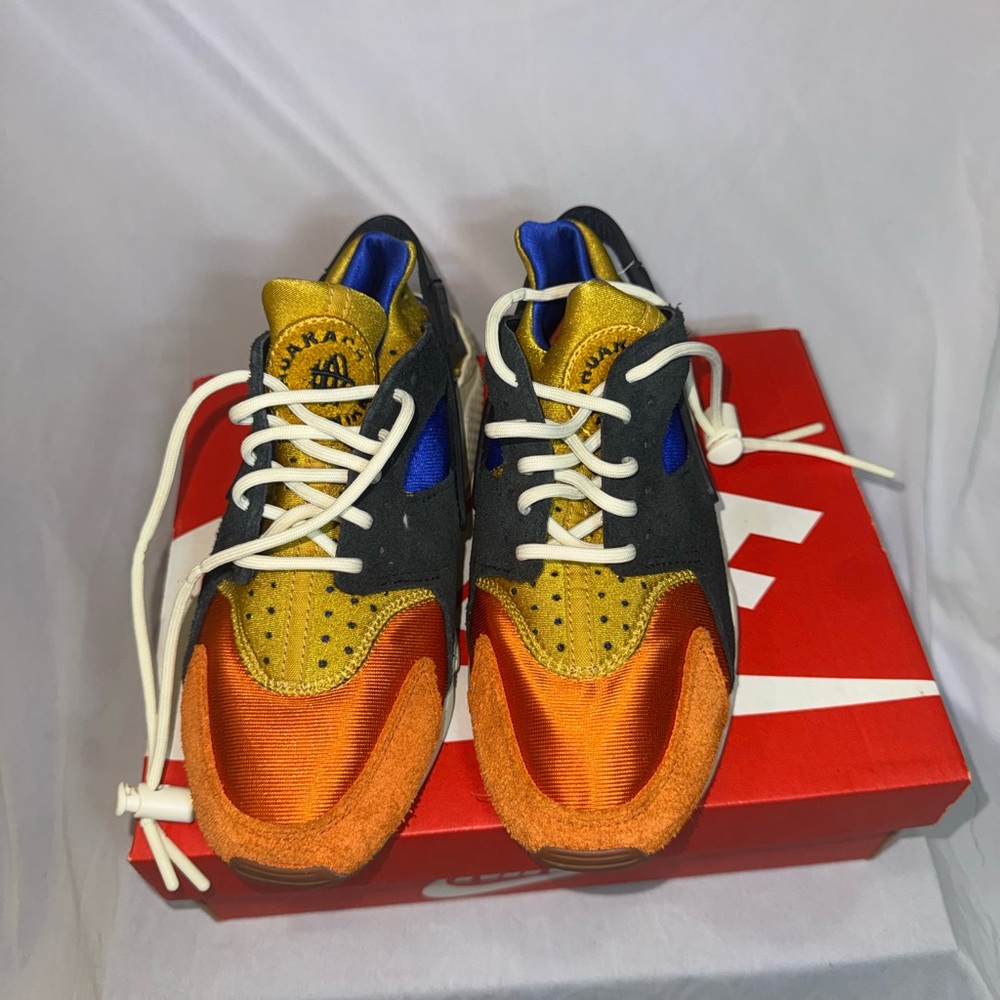 Nike huarache Kids Sneakers Orange Gold Black Blue